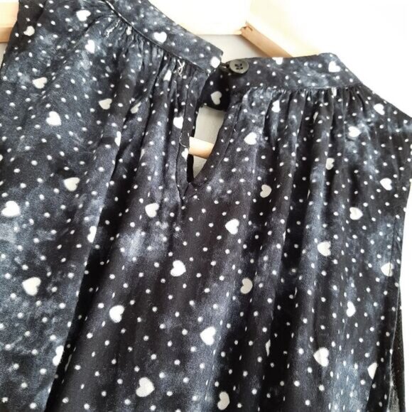 MINI MOLLY High Neck Sleeveless A-Line Dress Hearts & Dots Kids Sz 8 / M - Picture 9 of 12